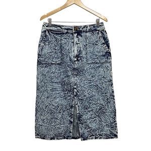 SALE!! Who What Wear Acid Wash Long Denim Skirt NWT Size 10